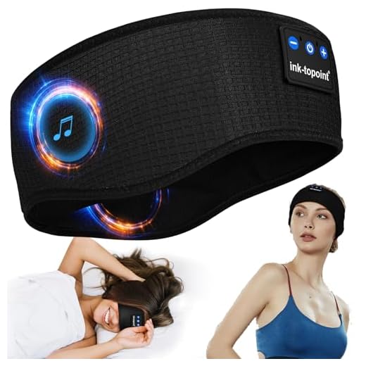 Sömnhörlurar, trådlösa hörlurar pannband, musik pannband ultra-mjuk sovsäng hörlurar personliga gåvor för pappa/män/kvinnor/tonåring, bluetooth-hörlurar med mikrofon, födelsedagspresenter till henne honom