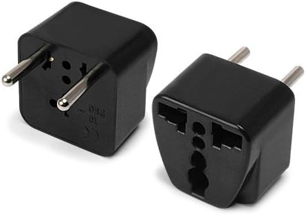 Plug Adapter, BoxWave® [Universal to European Outlet Plug Adapter] Universal to Type F Socket Converter for Smartphones and Tablets - Black