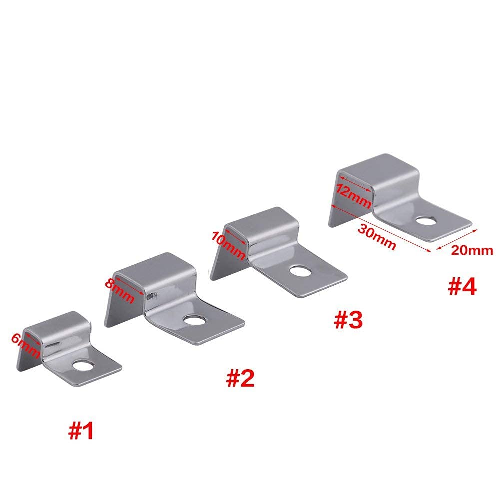 4 Taille 4 PCS/Set Aquarium Verre Couvercle Clip Support en Acier Inoxydable pour Fish Tank Couvercle en Verre avec Gel De Silice Tapis