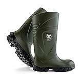 SICHERHEIT - Die Stiefel haben ein SRC-Profil, dass extra Halt bietet und die Rutschgefahr verringert. Arbeiten Sie sorglos mit Tieren, in der Landwirtschaft auf sumpfigen Boeden oder im Wald. Die herausdrueckbare Kappe erleichtert das Ausziehen.
