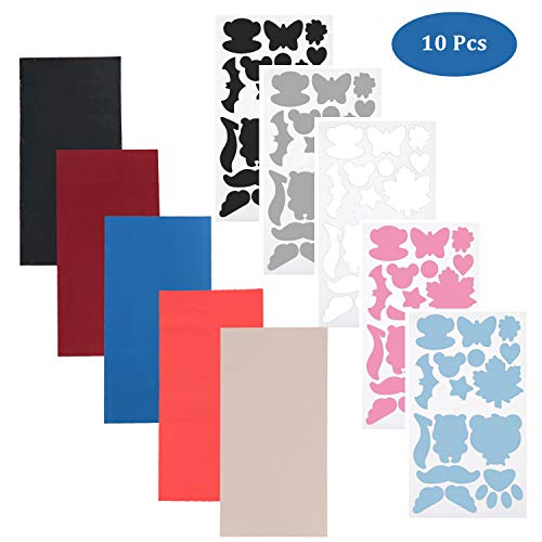 SHI WU 10 Piezas de Parche Autoadhesivo, Parche Impermeable, Utilizado para Reparar Agujeros de Ropa, Mochilas Impermeables, Sacos de Dormir, Chaquetas y Tiendas de campaña.