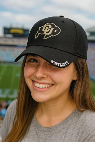 Gorra deportiva ajustable negra con logo de University Colorado miniatura 4