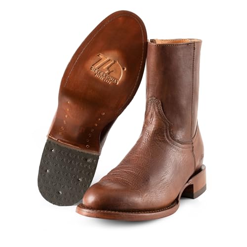 Image of 7L SIETE LEGUAS - Men's Leather Cowboy Zip Boot with Leather Sole style 11200