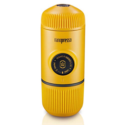 WACACO Nanopresso Cafetera Espresso Portátil, Versión Mejorada de Minipresso, 18 Bar de Presión, Cafetera de Viaje Extra Pequeña, Operada Manualmente, Amarillo WACACO Nanopresso Cafetera Espresso Portátil, Versión Mejorada de Minipresso, 18 Bar de Presión, Cafetera de Viaje Extra Pequeña, Operada Manualmente, Amarillo