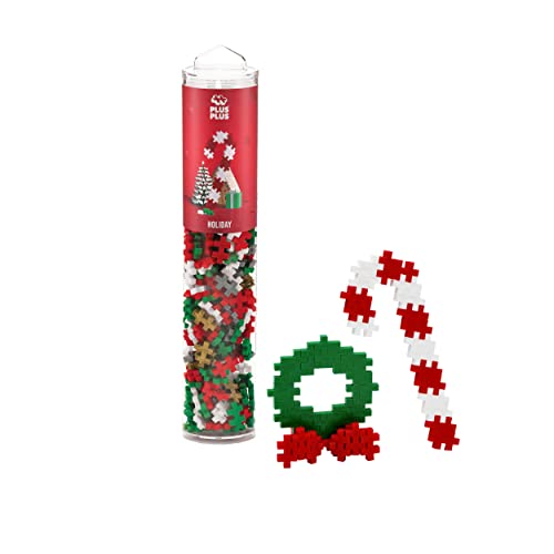 Plus Plus Christmas Building Blocks Toy, 240 pc Kids Construction Toys