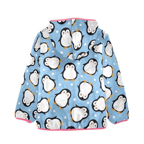 OTVEE Cute Penguin Cartoon Animals Kids Hoodie Jacket Fall Spring Full Zip Warm Outwear Coat2