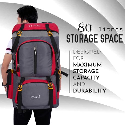 Image of 80L Travel Backpack for Outdoor Sport Camp Hiking Trekking Bag Camping Rucksack