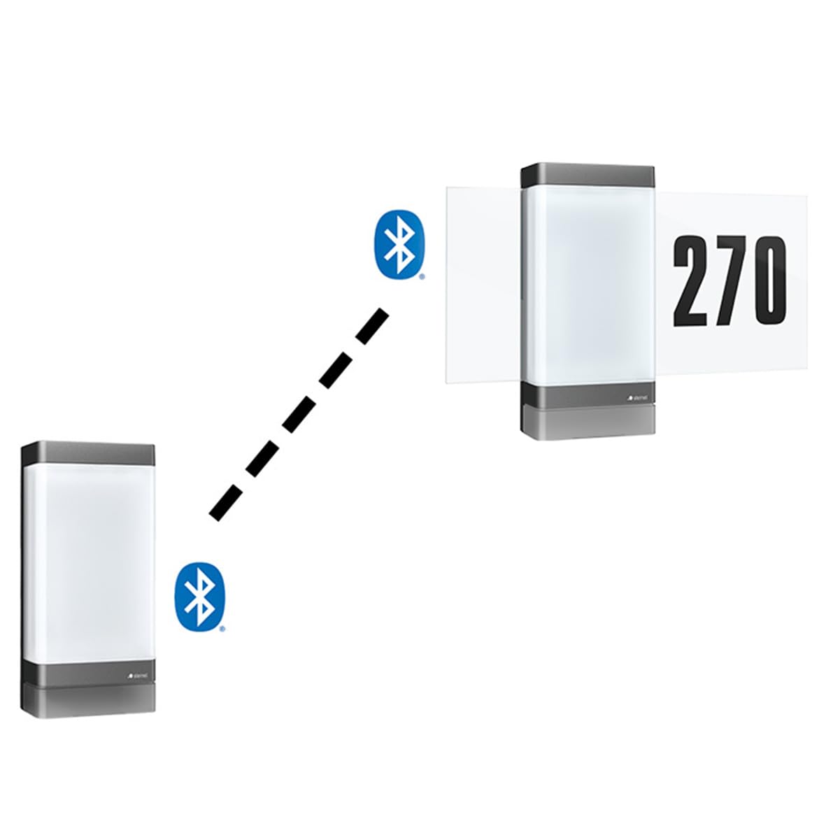 Steinel Hausnummernleuchte L 270 digi SC Connect, Sensor, beleuchtete Hausnummer, dimmbar, App Steuerung, Zeitplan, 7.8 W, 3000 K, Anthrazit
