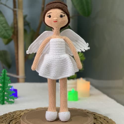 Natural Fiber Crochet Doll,Cute and Cuddly...
