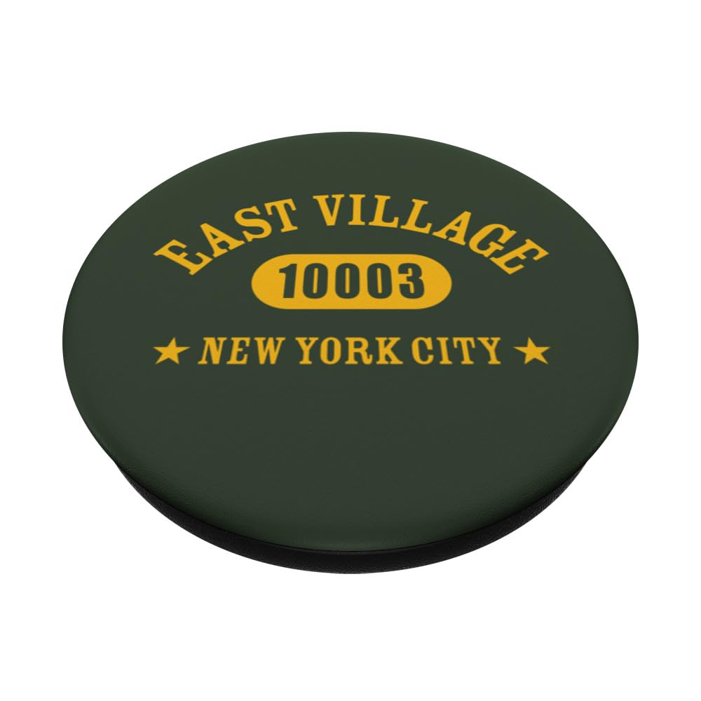 EAST-VILLAGE NEW YORK CITY 10003 / NYC Athletic Design PopSockets Swappable PopGrip, Black - Image 2
