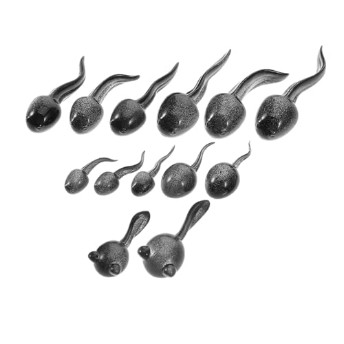 NAMOARLY Miniature Tadpole Figurines 13pcs Little Animal Statues for Balcony Garden Pond Diy Moss Craft Decorations