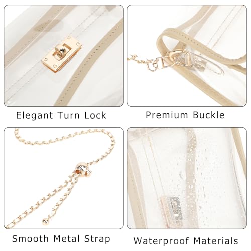 Image of YGR Clear Bag Stadium Event Concert Approved, Transparent Clear Crossbody Purse Shoulder Bag for Women
