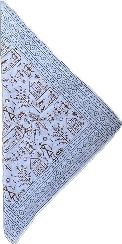 Stylish Cotton Bandanas For Women - Handmade Hand Block Bandana for Women - Soft Cotton Kerchiefs for Men and Women - Perfect Trendy Hand Printed Boho Bandana, Best Gift For Men, Women Etc4