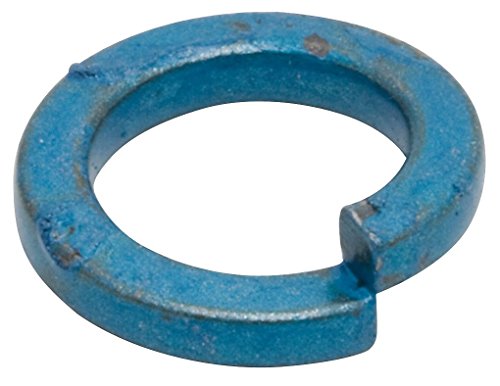 M8 x 14.5 mm OD Steel Metric Blue Finish Hi-Collar Split Lock Washers, 100 pk.