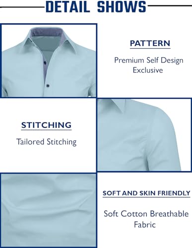 Image of Zombom Men's Combo Regular Fit Cotton Blend Full Sleeve Casual Shirts Pack of 3