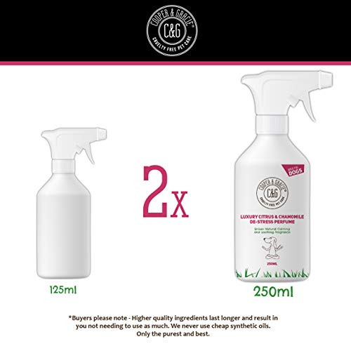 C&G Pets | De stress Perfume Dog Spray 250ml | Dog Perfume | Dog Cologne For Calming Nervous and Anxious Puppy | Citrus Chamomile Essential Oils - Image 6