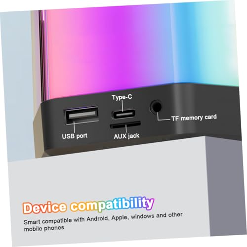 Machine Karaoké Portable Q7 Mini avec double micro sans fil et enceinte blanche - 7