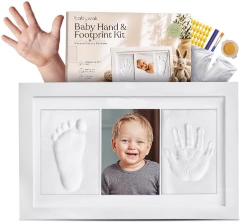 Babywak Baby Abdruckset Hand- und Fußabdruck mit Bilderrahmen zur Geburt