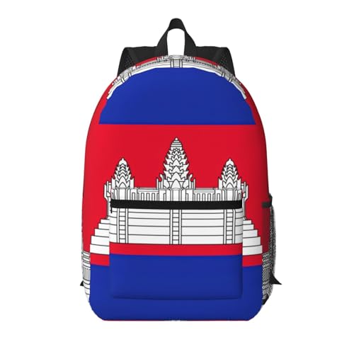 Sac à dos de voyage étanche Cambodge avec grande poche zippée