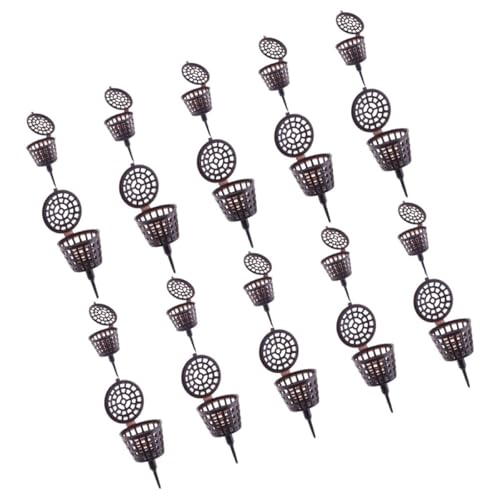 SHINEOFI Lot de 20 Boîtes d'Engrais en Plastique Couvercle 10 Grandes 10 Petites Panier à Fertilisation pour Bonsaï et Plantes Succulentes Accessoires Jardin Solide pour Plantation