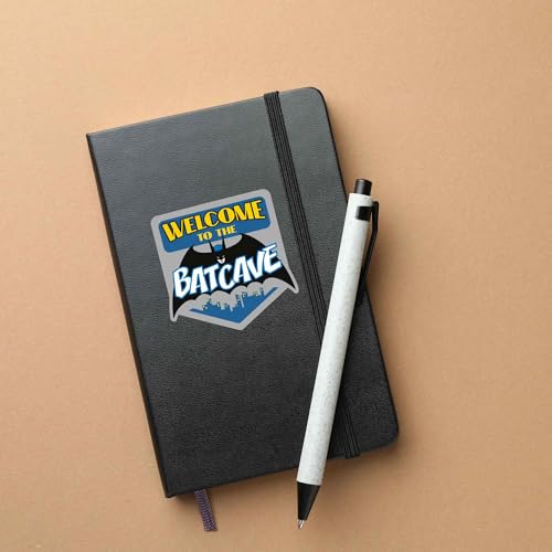Image of DC Comics Batman Welcome to the Batcave Adhesive Vinyl Decal - Fun Batman Sticker for Car or Laptop