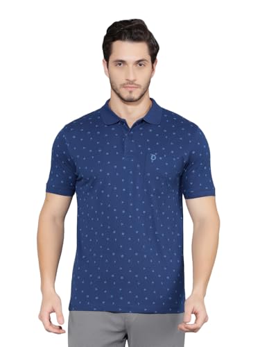 Image of Dollar Cotton Rich Fabric Printed Men's Polo T-Shirt | All-Over Prints | Embroidery Logo Branding on Pocket | Wide Array of Attractive Colours & Prints