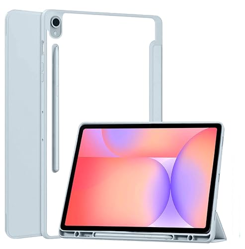 Image of ProElite Cover for Samsung Galaxy Tab S10 Lite 10.9 inch / Tab S9 FE 10.9 inch /Tab S10 FE /Tab S9 11 inch Cover Case, Smart Flip Case Cover with S Pen Holder, Haze Blue [Transparent Back]
