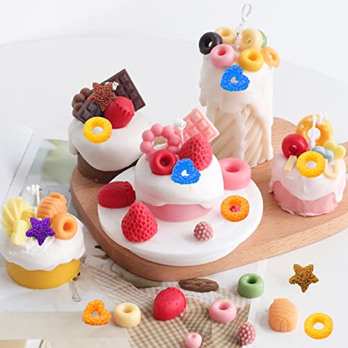 2 Pieces Silicone Candle Mold For Candle Making Cereal Candle Mold Star Heart Wax Rings Charm Candle Molds For Handmade Soap Candle Fondant Craft Making #TOP1