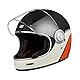 ORIGINE Full Face Integral Motorradhelm Vintage Retro Style Fiberglas Crash Helm ECE(Classic Black,XL)
