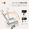 オフィスチェア 椅子 デスクチェア 疲れない人間工学 跳ね上げ式アームレスト 2Dヘッドレスト 腰サポート 通気性メッシュ デスクチェア 長時間 座れる お宅 在宅ワーク pcチェア メッシュ パソコン ワーク 事務椅子 (グレー) #5