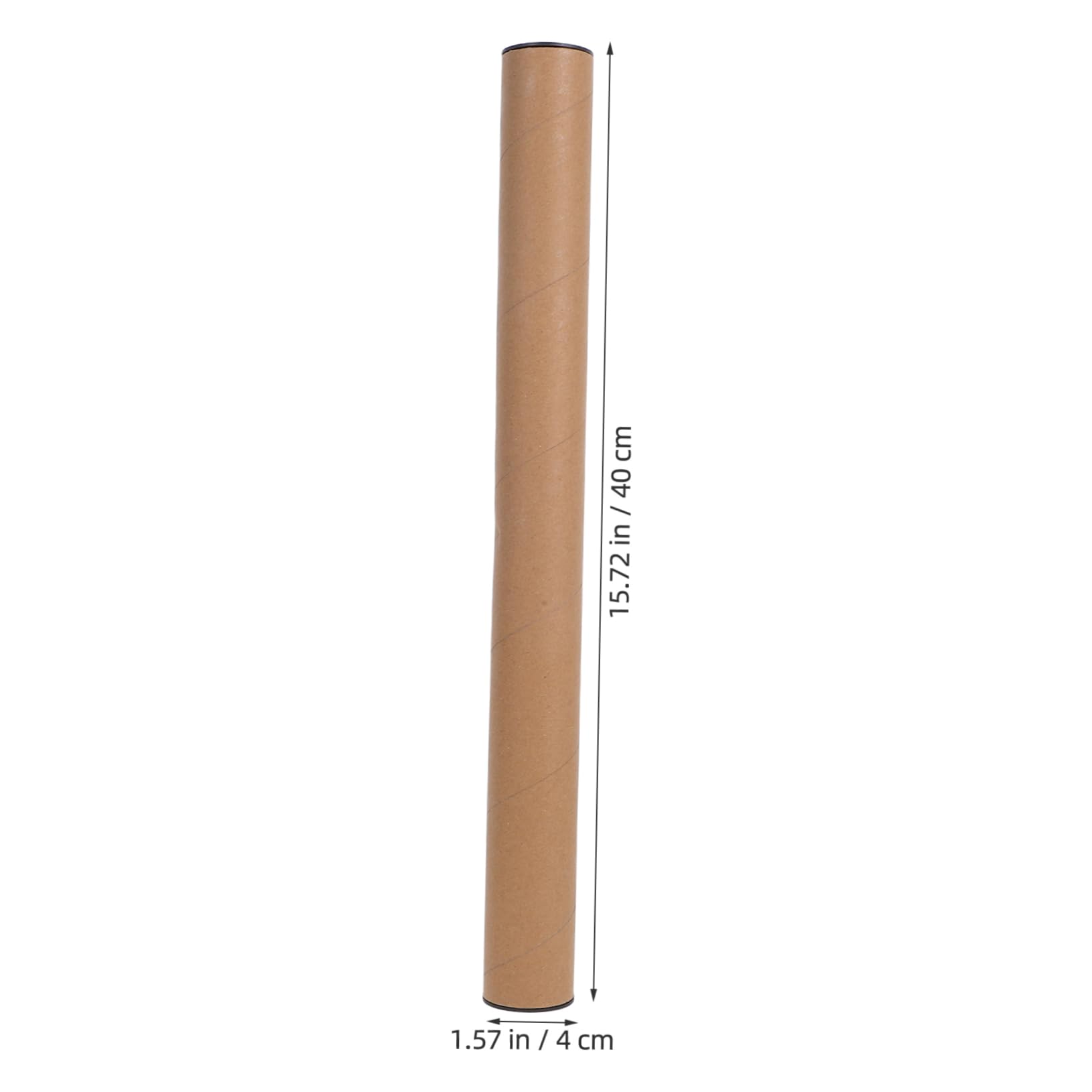 Cabilock 10 pièces Tubes Carton Kraft avec Bouchons Noirs Protection et Stockage pour Affiches Dessins et Œuvres Rangement Compact pour Expédition et Conservation