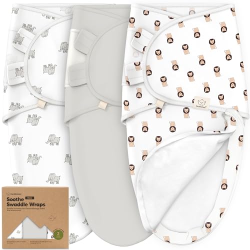 Image of Baby Swaddle Sleep Sacks with Zipper - 3-Pack Swaddles for Newborns 0-3 Months, Infant, Baby Girls, Boys, Soft & Durable Newborn Sleep Sack, Easy Diaper Change Swaddling Blanket (The Wild 2, OS)