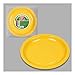Générique - Lote de 10 platos redondos de cartón ecológico, 20 cm de diámetro, color amarillo