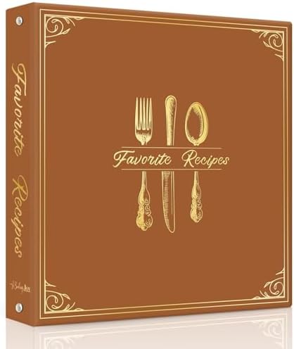 3 Ring Recipe Binder 8.5 X 11, 12 Tabbed Recipe Book For Own Recipes, Recipe Book To Write In Your Own Recipes, Full Page Recipe Binder With Plastic Sleeves, Recipe Card Holder