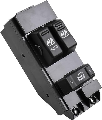 Driver Side Master Power Window Switch Compatible with 1999 2000 2001 2002 Chevy Silverado GMC Sierra 1500 2500 2500HD 3500 Pickup Truck Replace # 15047637