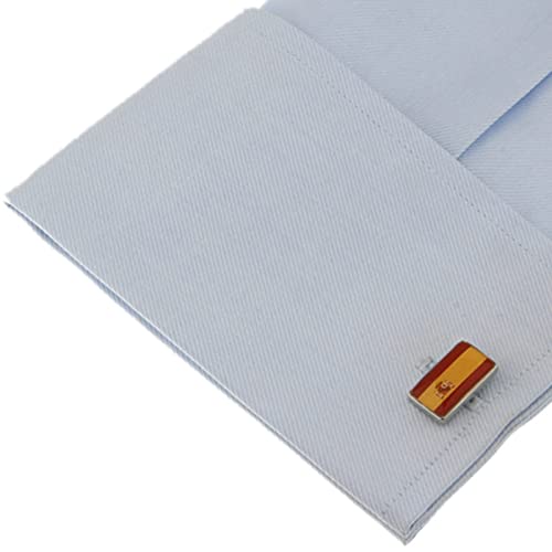 Mancuernillas hombre bandera española rojo y amarillo miniatura 4