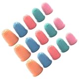 LAPYAPPE 30 Pezzi Guanti in Silicone Antiscivolo e Resistenti al Calore, Copri Dita Protettivi per Contare e Girare Banconote, Uso Industriale e Sicurezza Personale