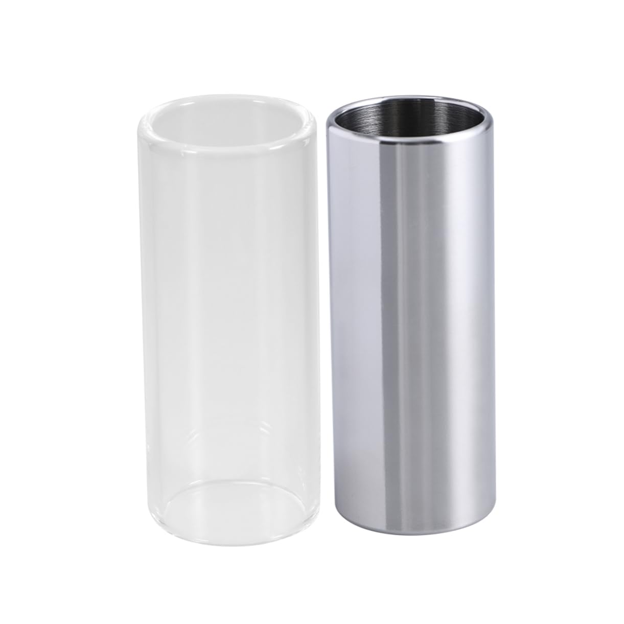 ifundom Professional Guitar 4 Pack Medium Bottleneck Guitar Slides in Glass Stainless Steel