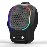 buwy Wearable Bluetooth Speaker, Clip-On Wireless Portable Speaker with Built-in Mic for Hands-Free Music/Calls, Gray