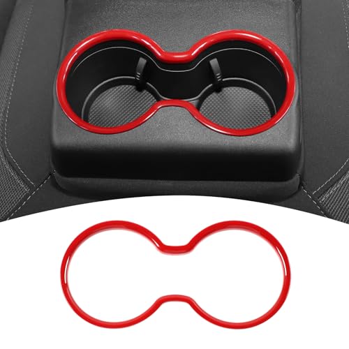 Cubierta decorativa para portavasos trasero rojo para Dodge Charger miniatura 1