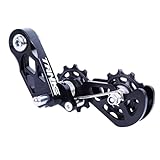 CooMeng Ultra-Smooth Single-Speed Chain Tensioner with Adjustable Tension and Dual Spring Chain Guides - Noiseless Performance and Easy Installation for Dirt Bikes, BMX and Folding Bikes-Black