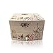 Boîte à bijoux Musical Tiroir Musical pour Bijoux, Coffre de Rangement de Colliers, Anneau et Boucles d'Oreilles Organisateur de Motifs Jeunes Idéal Cadeau avec Petit Miroir (Flores)
