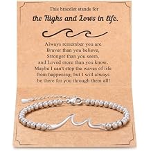 Tarsus Thinking of You Gifts for Women, Through The Waves of Life, Inspirational Gifts, Get Well Gift, Sympathy Thoughtful Gifts for Friend, Encouragement Cheer Up Bracelet