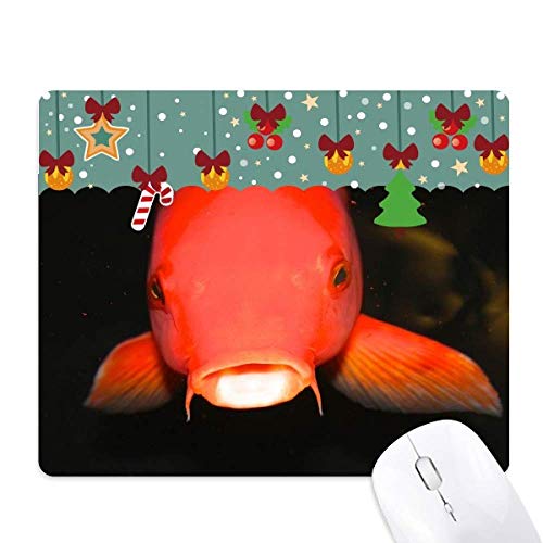 Tapis de souris poisson rouge antidérapant en caoutchouc naturel illustré marin