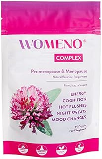 WOMENO Complex *New 2023* Perimenopause & Menopause Supports Hot Flushes | Night Sweats | Mood Swings | Brain Fog | UK Made | Vegan | Gluten Free | Non GMO | No fillers or Binders
