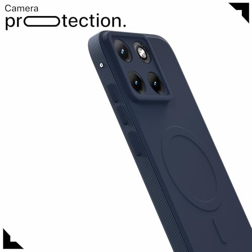 Image of Pikkme Back Cover for Motorola Moto Edge 70 Fusion 5G Soft Matte Silicone Mag-Safe Design (Mag-Safe Not Support) Camera Protection | Slim Fit Bumper Cover (Blue)
