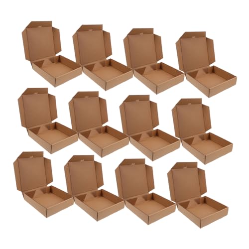 PRETYZOOM Pizza Takeaway Box Set 20pcs Corrugated Cardboard Food Packaging Small Mini Boxes Sturdy Practical