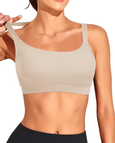 Image of Tempt Me Women Sports Bra Swim Crop Tops Only | Scoop neck, Bathing suits top, Removable cups, Adjustable straps