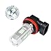 Alla Lighting 3200 Lumens Newest Version Ice Blue H11 LED Fog Lights Bulb High Power 3030 27-SMD Extremely Super Bright LED H11 Bulb for H16 H11 H8 LED Fog Light Bulbs, 8000K Ice Blue (Set of 2)