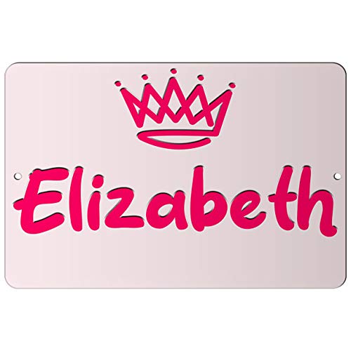 Makoroni - Elizabeth Girl Female Name 8x12 inc Aluminum Decorative Wall Street Sign